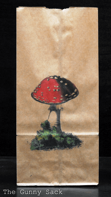 mushroom printed on bag
