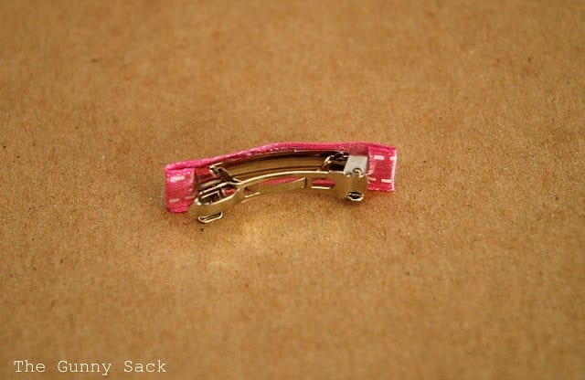 cover hair clip with ribbon
