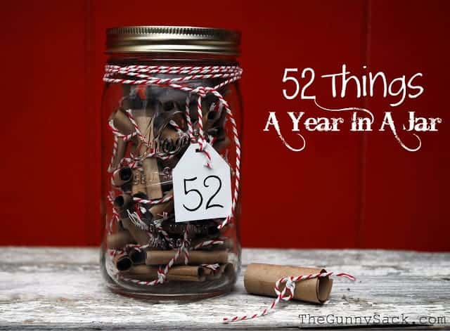 52 Things A Year In A Jar Mason Gift