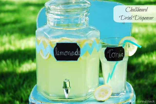 lemonade in a drink dispenser.