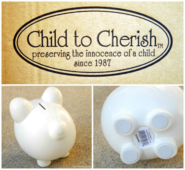 child to cherish piggy bank