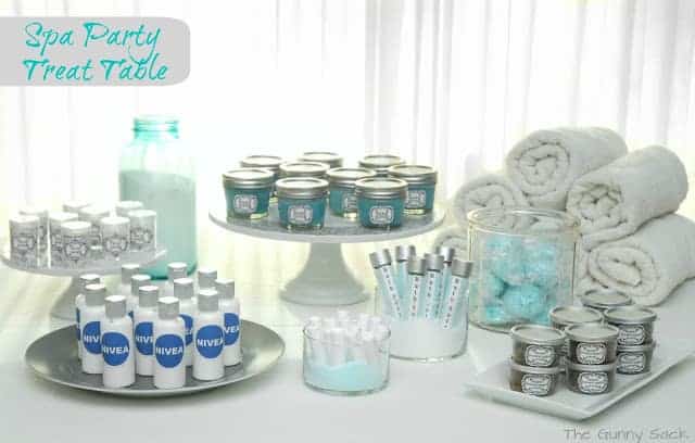 spa party table