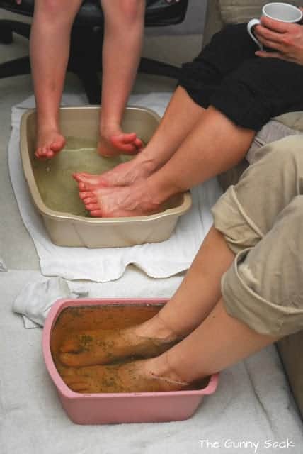 soaking feet