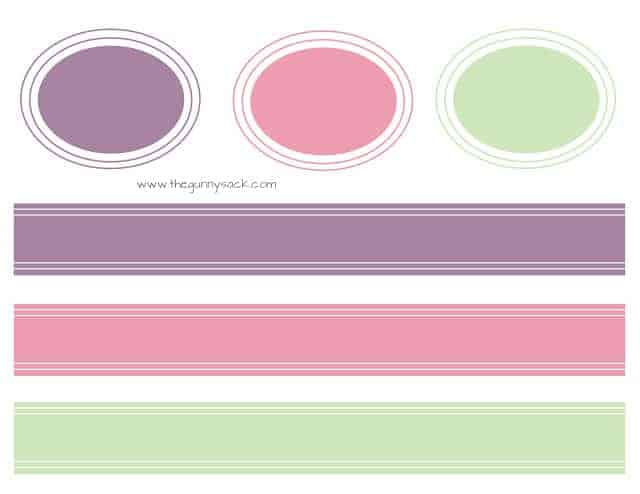 purple, pink and light green jar labels.