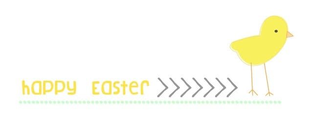 a printable that says Happy Easter