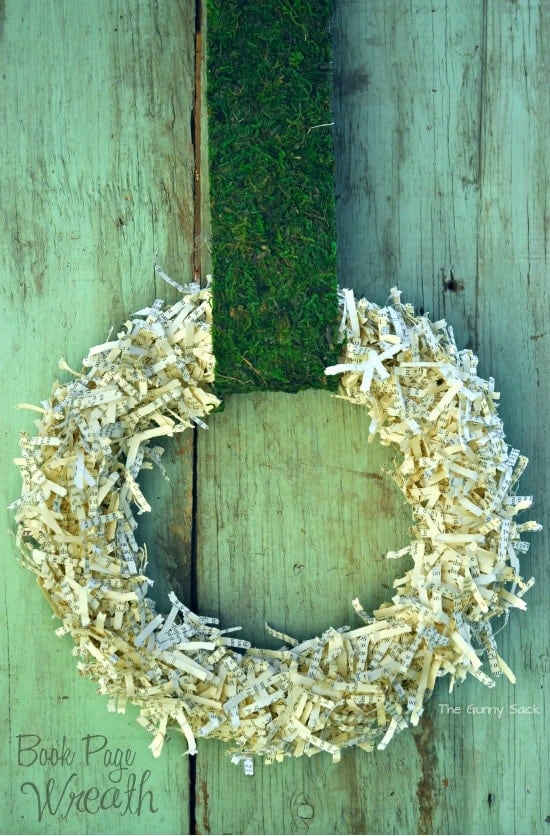 Book Page Wreath Tutorial image.
