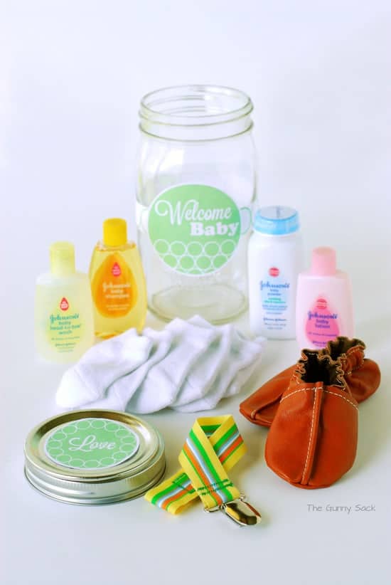 Welcome Baby jar contents.