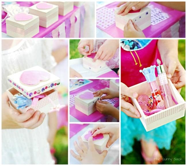 Princess Party Favor Box Craft Idea