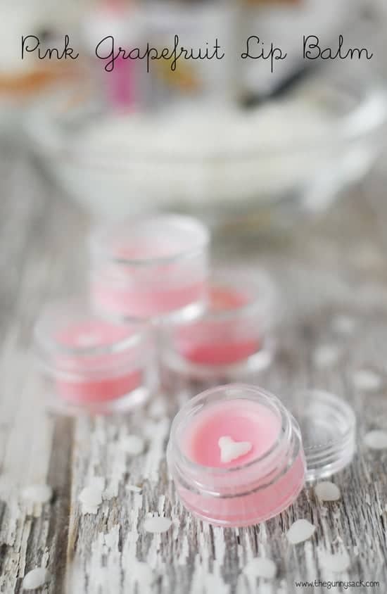 Pink Grapefruit Lip Balm in containers
