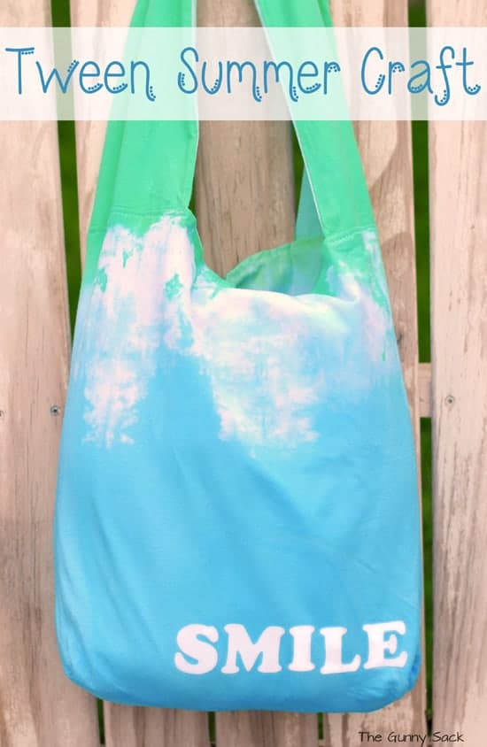 A tie-dyed tote bag.