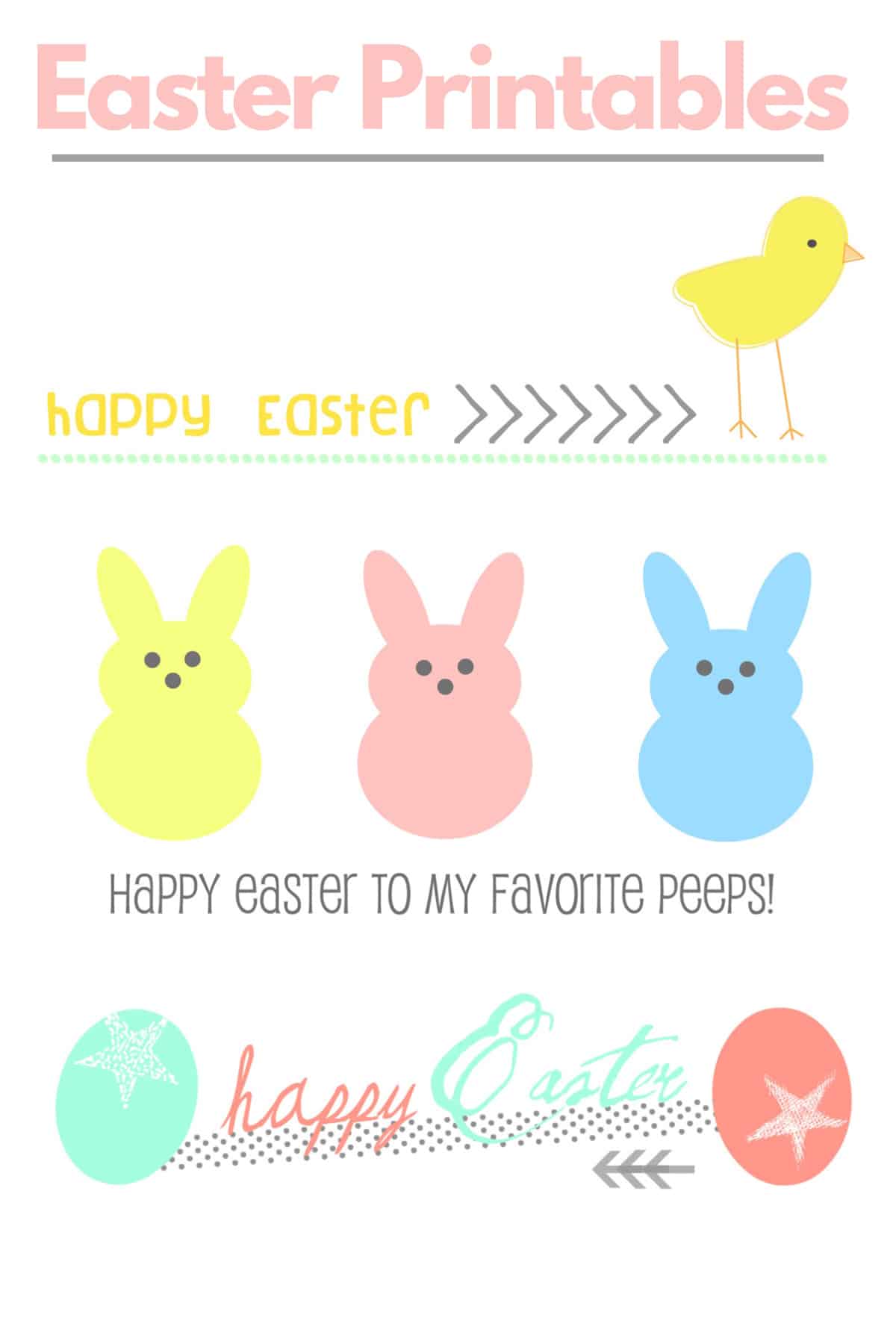 Easter printables collage.