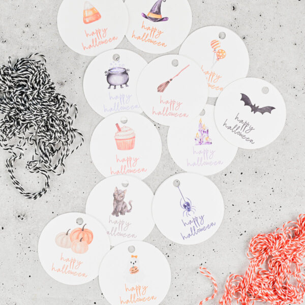 Halloween gift tags cutout.