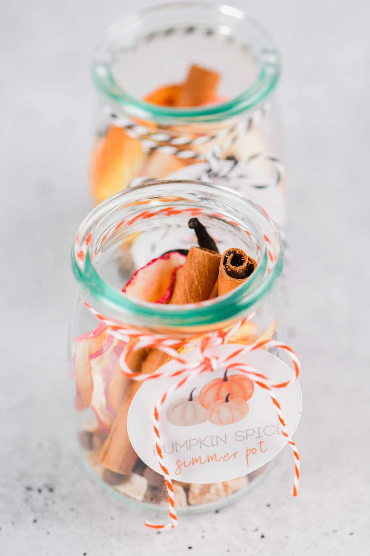 Pumpkin spice simmering pot jars.